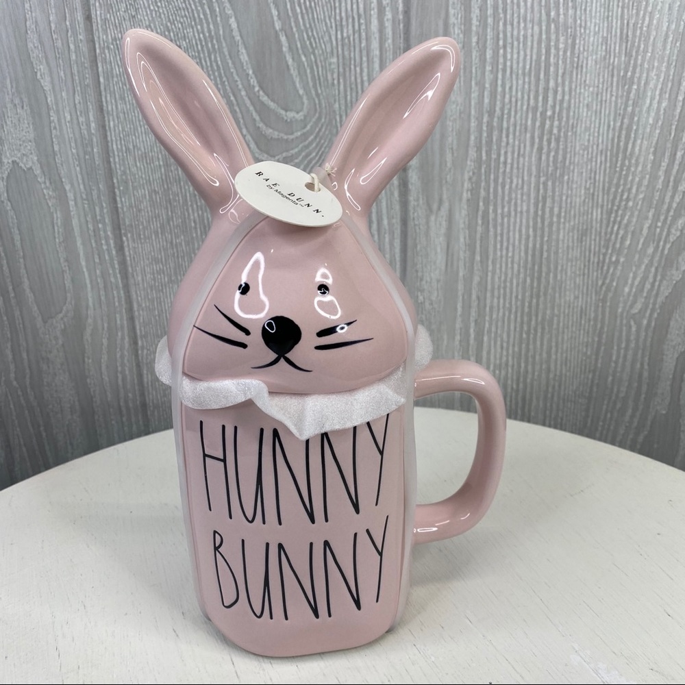 Rae Dunn Hunny Bunny Mug W/ Bunny Topper 🐰